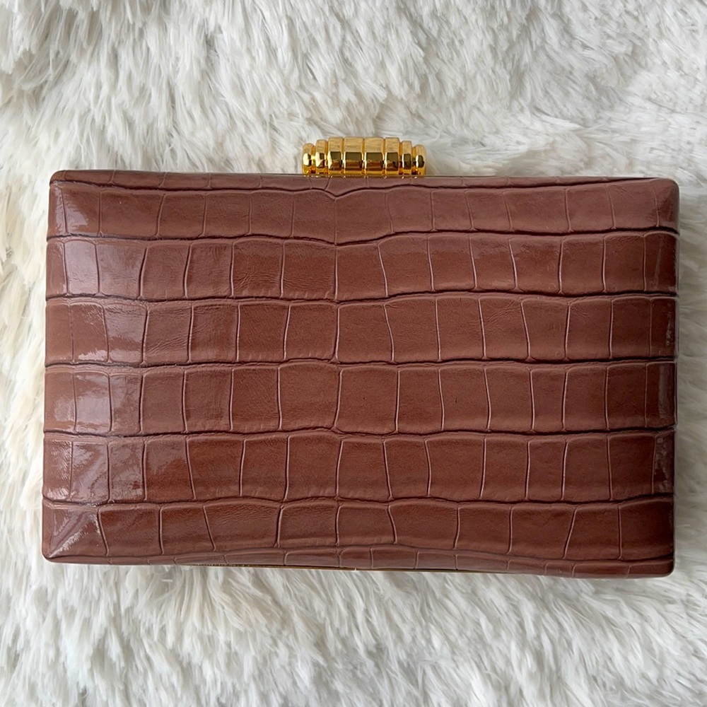 FAUX PATENT CROC CLUTCH